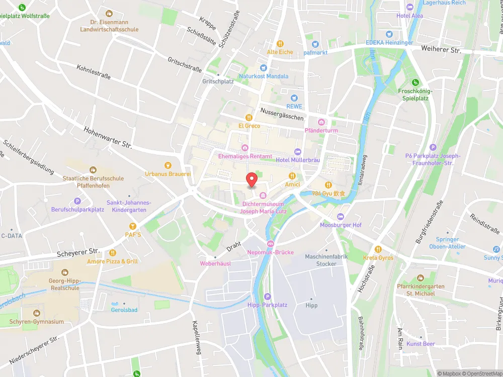 Map mit dem Standort des Beauty am Eck in Auenstraße, 52, Pfaffenhofen an der Ilm, Deutschland